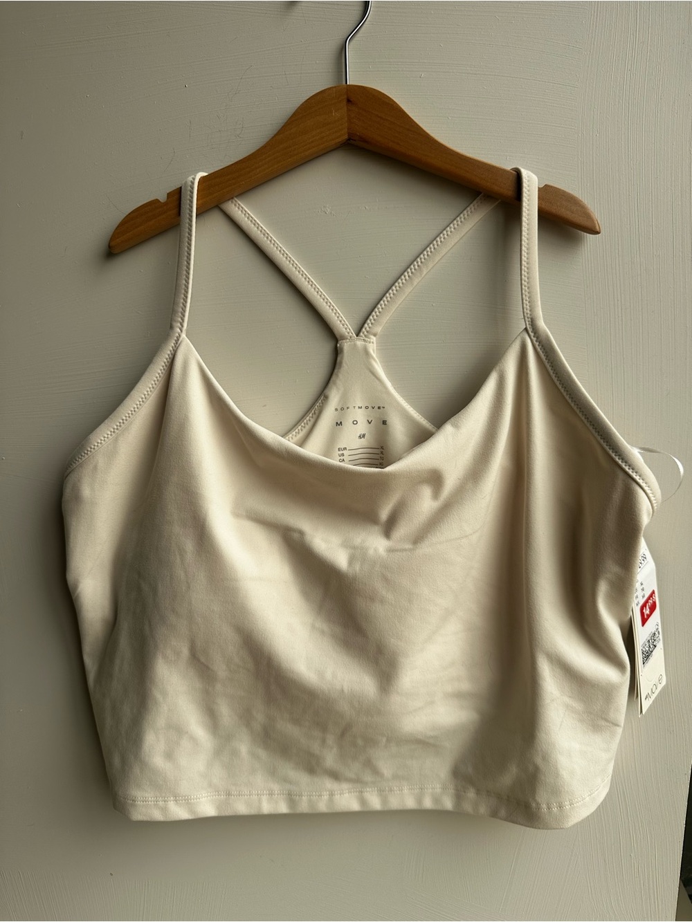 Cream Strappy Cropped Tank Top XL
